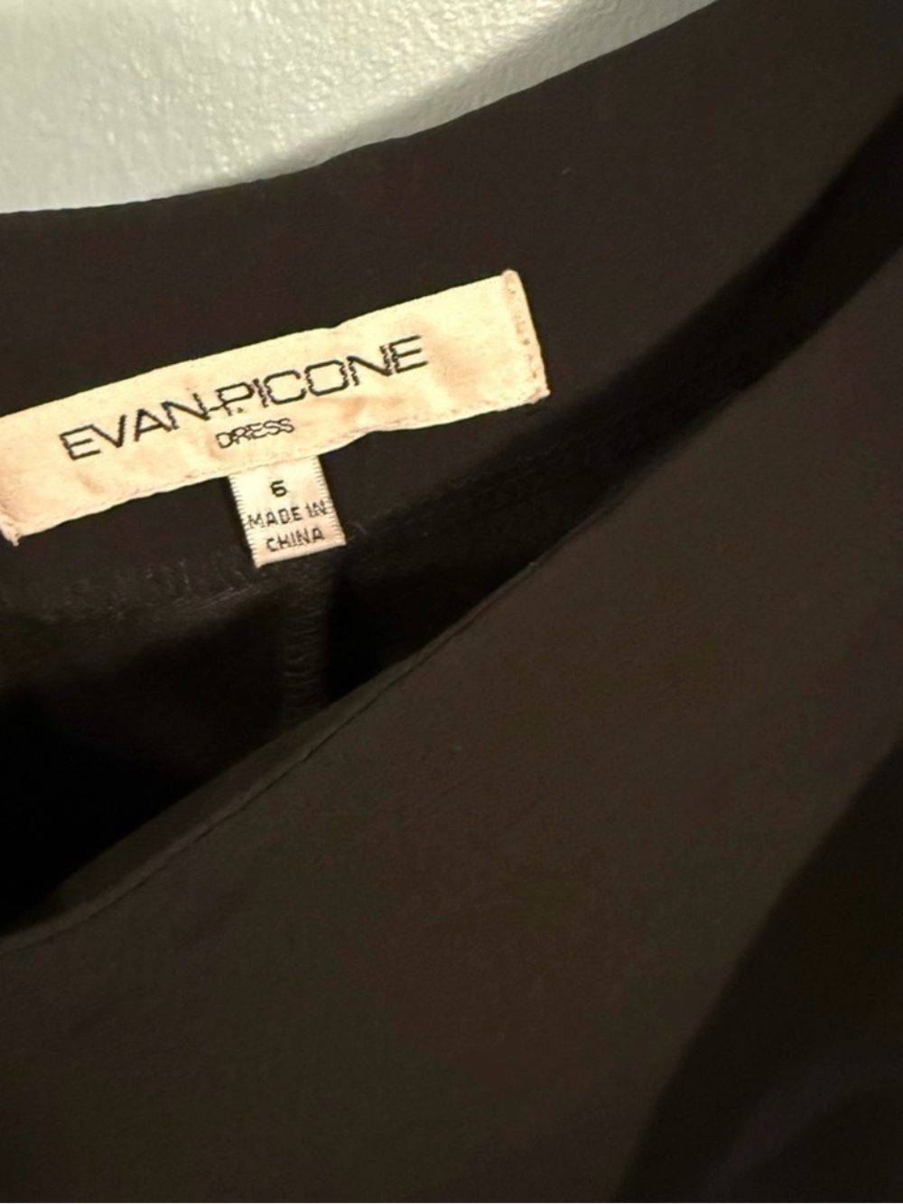 Evan Picone 4 One-Shoulder Black Cocktail Dress Womens Dressy Wedding (B2) - Picture 3 of 4
